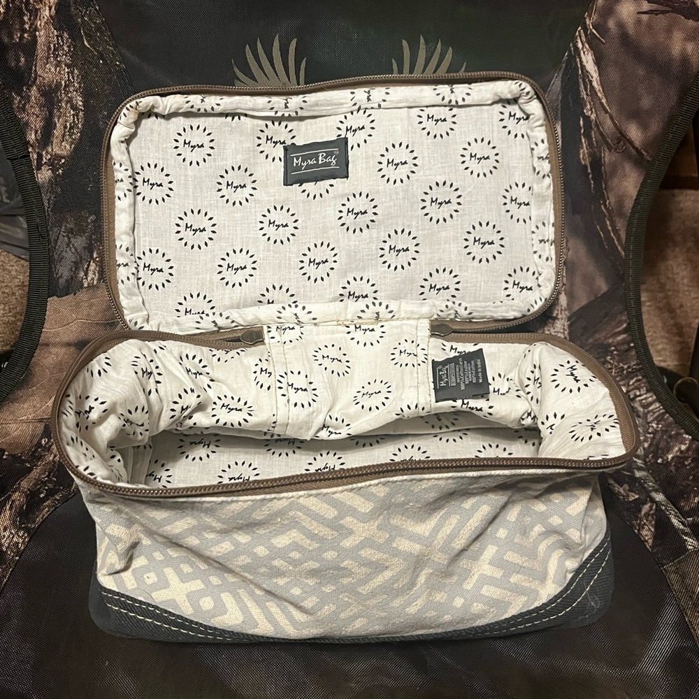 Myra Bag Tan and Brown Clutch
